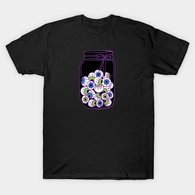 Creepy Jar of Eyeballs T-Shirt by HotHibiscus